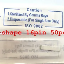 16pin u-образный белый 50 шт боди-арт тату ИГЛЫ Перманентный макияж иглы Лезвия для 3D вышивка ручная Татуировка ручка