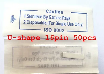 

16pin U shape white 50 piece body art Tattoo needles Permanent makeup needle blade For 3D Embroidery Manual Tattoo Pen