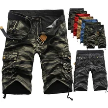 Мужские повседневные Шорты хлопковые короткие штаны шорты милитари свободные шорты камуфляжные штаны короткие брюки армейские зеленые шорты
