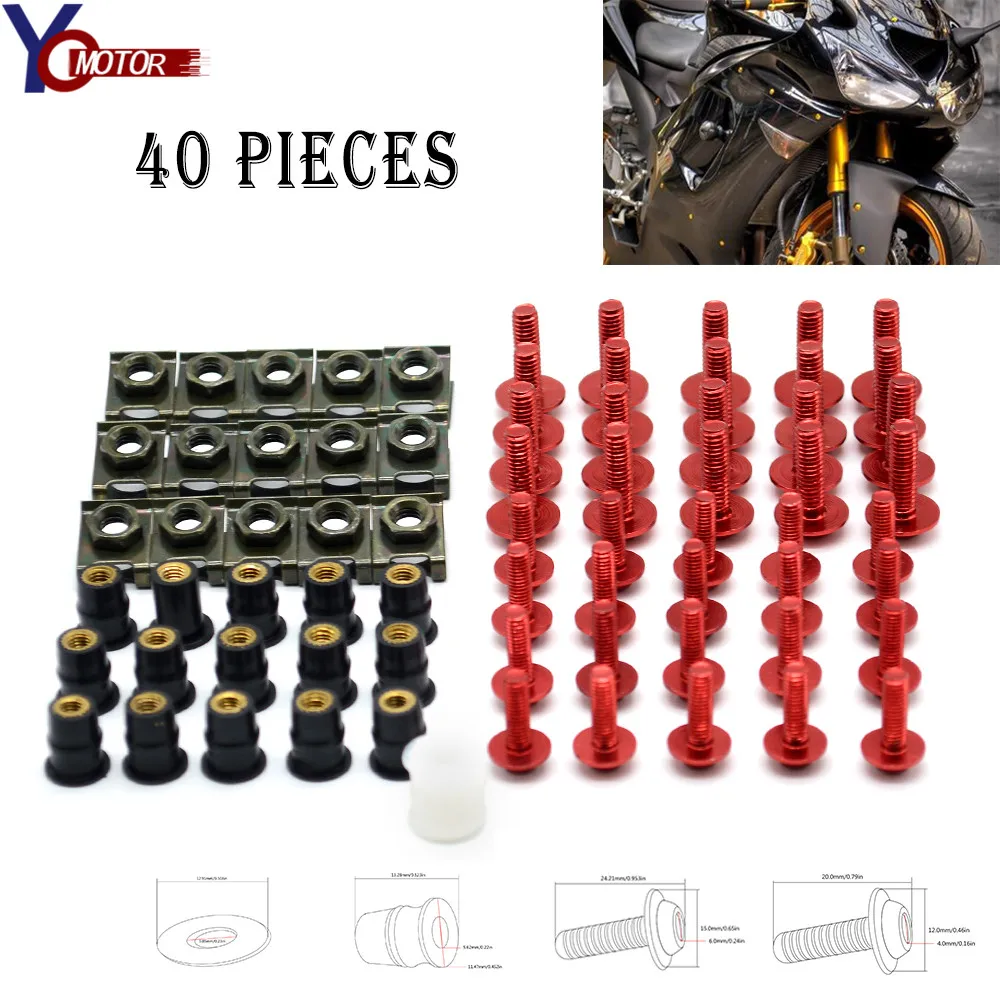 

FOR YAMAHA FZ-1N FZ-6N YZF-R1 R3 Motorcycle windscreen screw fairing screw bolt FOR HONDA CBR954RR CB600F HORNET 250 600 900