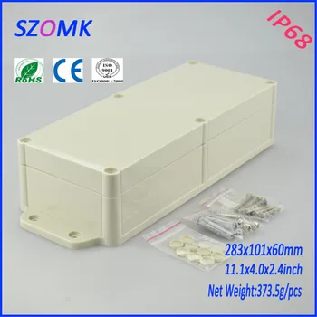 

szomk new plastic enclosure waterproof equipment case (4 pcs) 283*101*60mm junction box plastic housing abs plastic enclosure