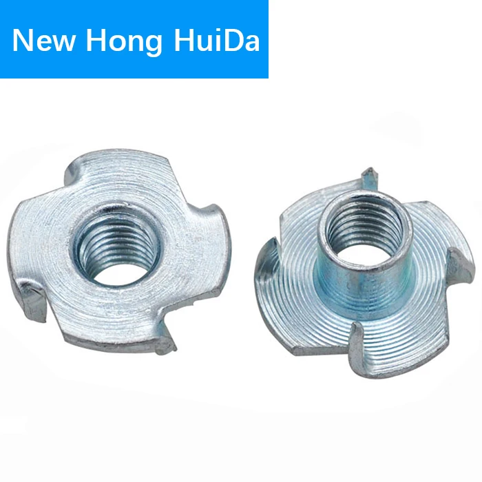 NEW Galvanized Steel T nut speaker Four claws enchase T nuts M3 M4 M5