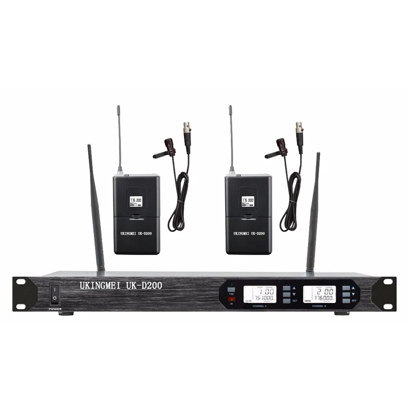 

Wireless Lavalier Microphone System Lapel Collar Clip Set Mic For Stage Performance