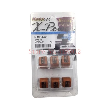 

KOSO performance variator slider set Polygon rollers 16x13mm 5g / 6g / 7gram for Scooter GY6 50 GY6 60 GY6 80 139QMB DIO50