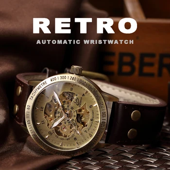 

relogio Automatic masculino top luxury men's watch auto self wind brand wristwatches men smart mechanical watch vintage clock