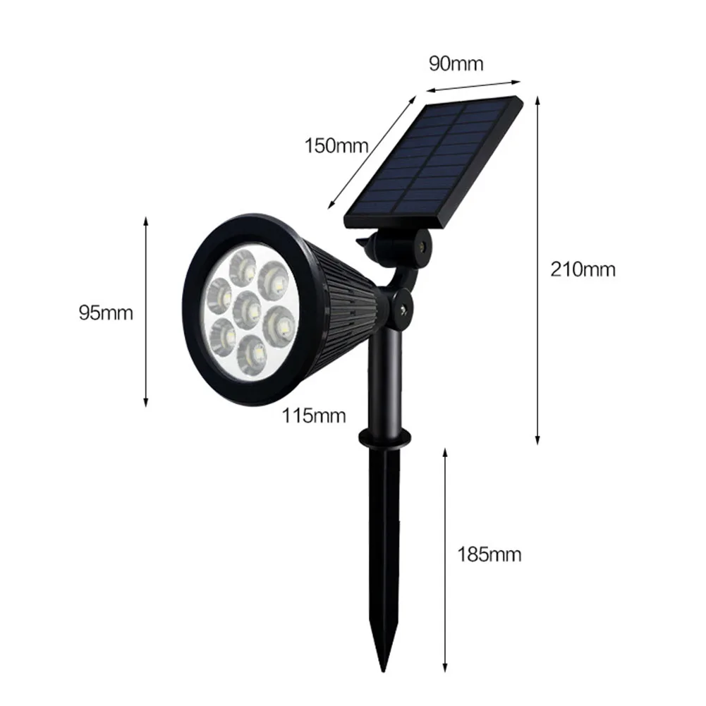 

7 LED Solar Lamp Projector Color Change Wireless Waterproof Light Adjustable Spot for Outdoor Garden MF999