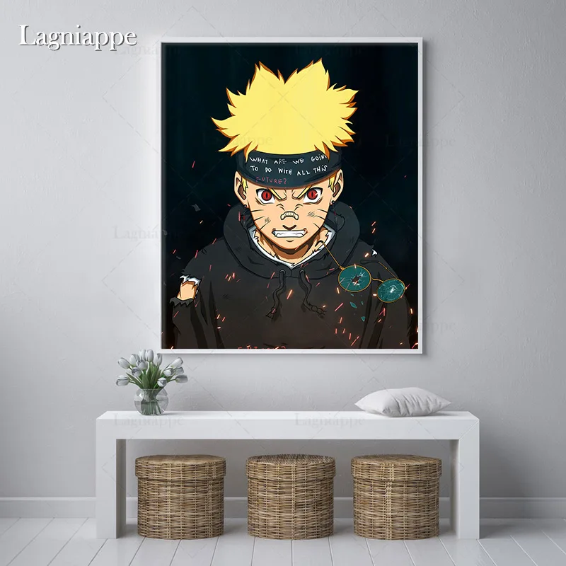 

Naruto Uzumaki trend fashion design Home Kids Baby living Room Bedroom Decor Print Poster Picture Painting Wall Art Canvas