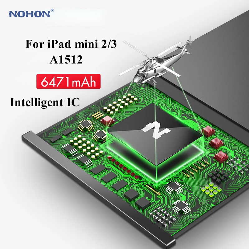 Nohon Батарея для iPad mini 2 3 A1512 mini2 mini3 6200-6471 мА/ч, A1489 A1490 A1491 A1599 акумуляторная батарея для Apple iPad mini 2 3 батареи