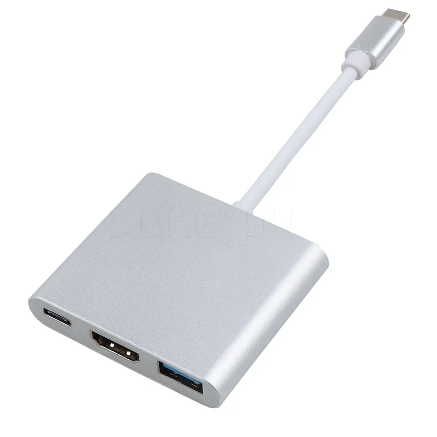 Адаптер для зарядки kebidu 3 в 1 переходник типа Папа мама USB Type C HDMI 4K 0 конвертер Macbook