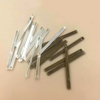 

30mm 40mm Earrings Drop Pendant Brass Metal Bar Square Tassel Link Chain Necklace Bracelet Connector DIY Jewelry Findings