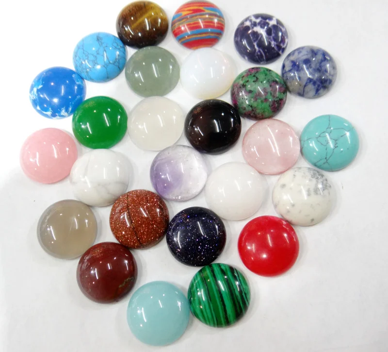 

Natural Stone water drop Mixed color Cabochons CAB 18MM No hole Good Quality Beads for DIYJewelry Making Ring Earring20PCS