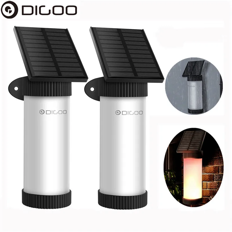 

Digoo DG FLE02 2Pcs Wireless Outdoor Garden 100 LED Solar Flame Light Waterproof Wall Mounted Atmosphere Light for Garden Path