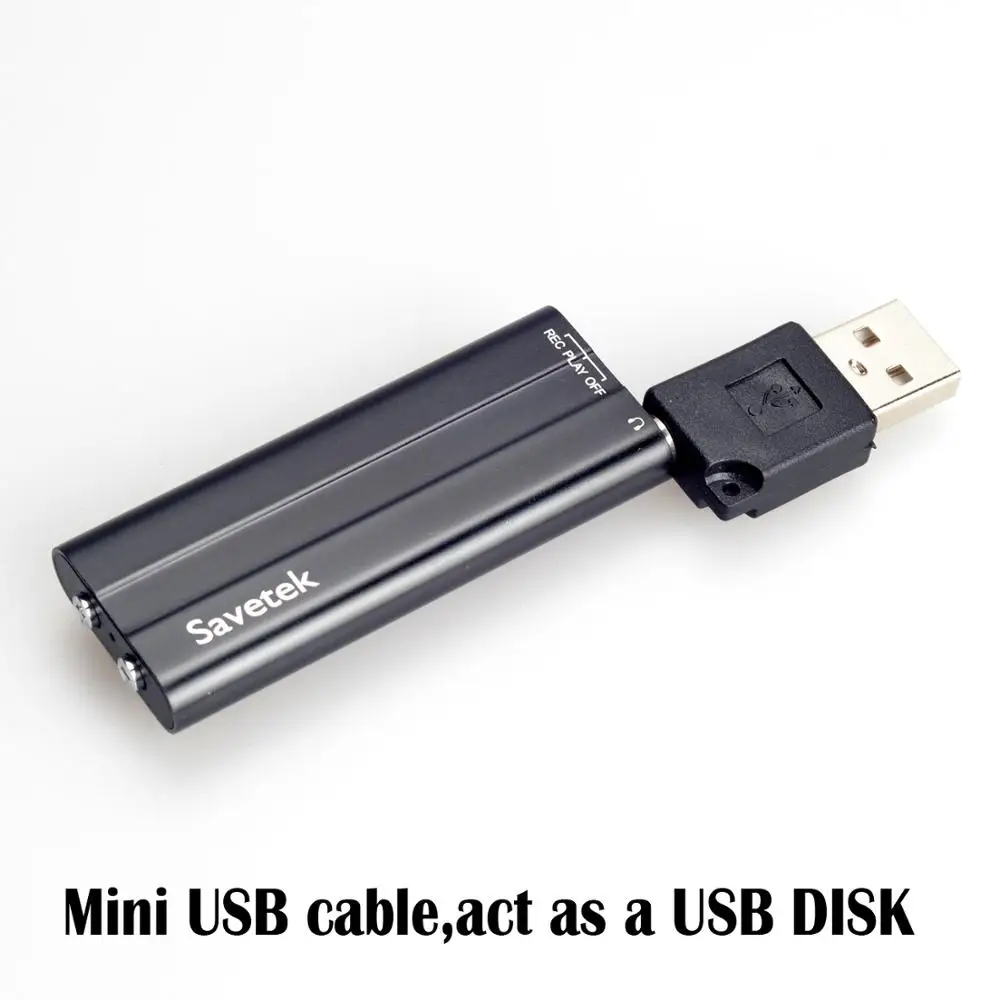 Мини USB ручка Savetek с клипсой 8 ГБ 16 запись голоса цифровой аудио диктофон для