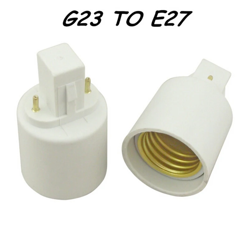 5pcs G23 to E27 Lamp Holder Converter G23 Socket Base for LED Halogen CFL Light Bulb Lamp