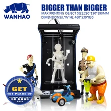 Industrial 3D Printer High-speed 3D Printer With Big Printing Size 295*195*590mm Wanhao D5S 3D printer, with High Precision