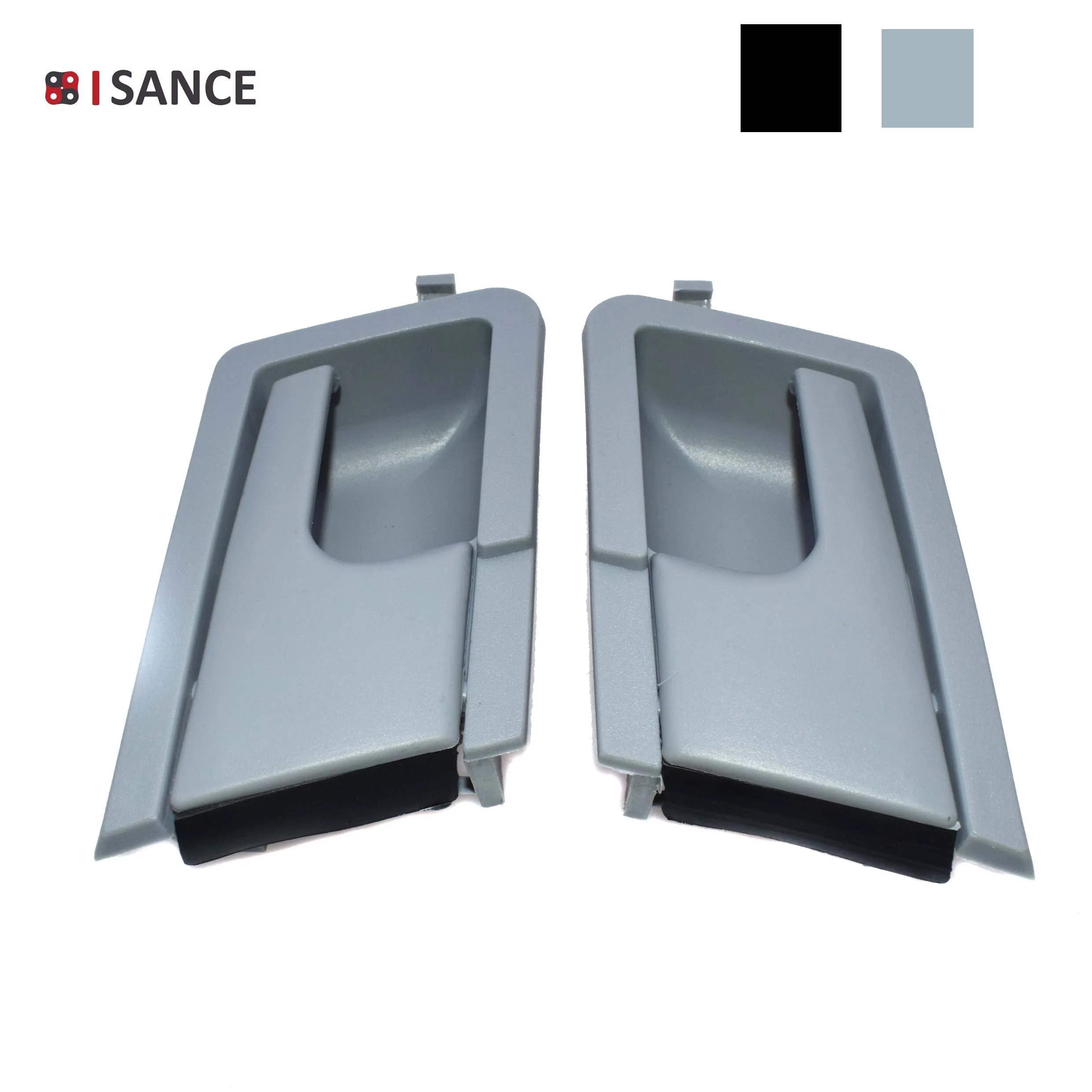 

ISANCE Black / Grey Interior Inside Inner Door Handle Front Left + Right For VW Volkswagen Transporter Caravelle T4 EuroVan