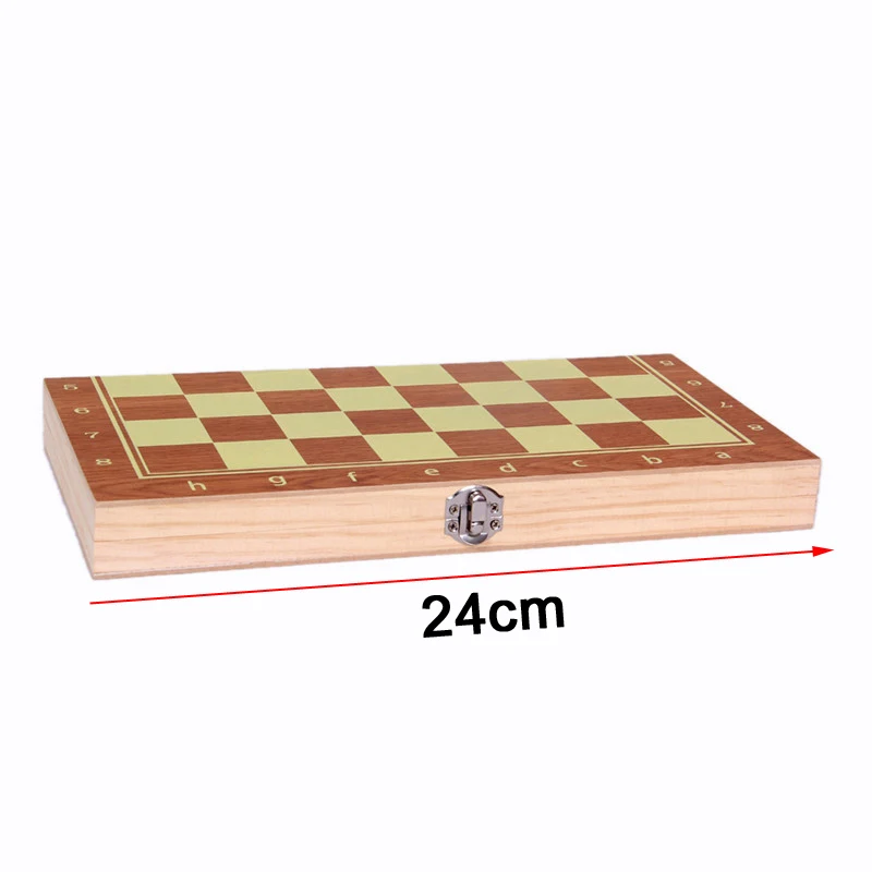 Hot High Cost Performance Folable Checkerboard Wooden Puzzle Chess Sets Wood Chess Pieces Checkers Backgammon Travel Board Games