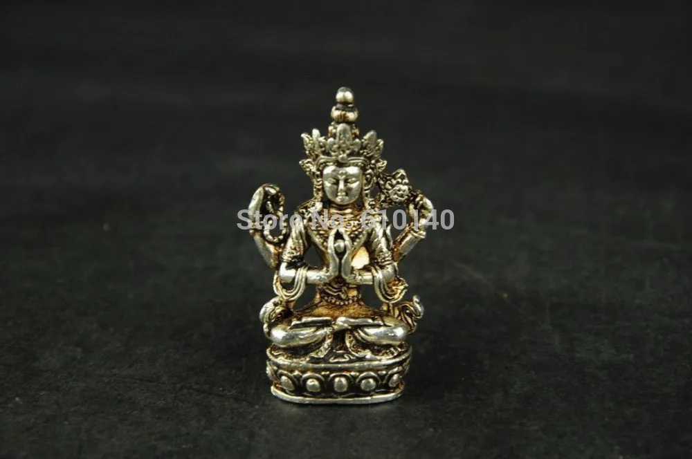 

China's handmade white brass Buddha
