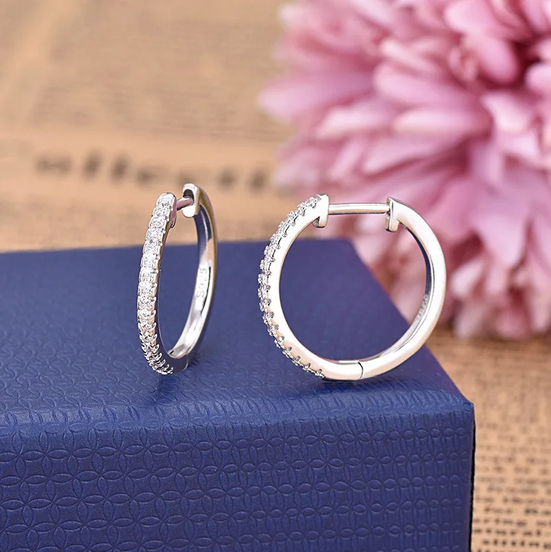 ДИЗАЙН простые циркониевые высококачественные элегантные серьги-кольца маленькие круглые серьги Свадебные вечерние серьги для женщин 20 мм ZK40