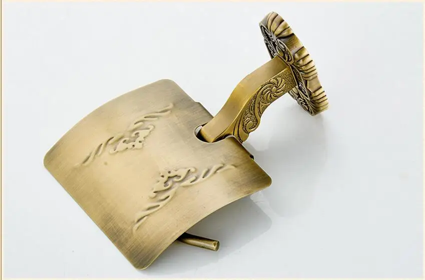Vidric Античная бронзовая подвеска резная бумажная вешалка для полотенец Европейский белый держатель бумаги для ванной туалетной бумаги