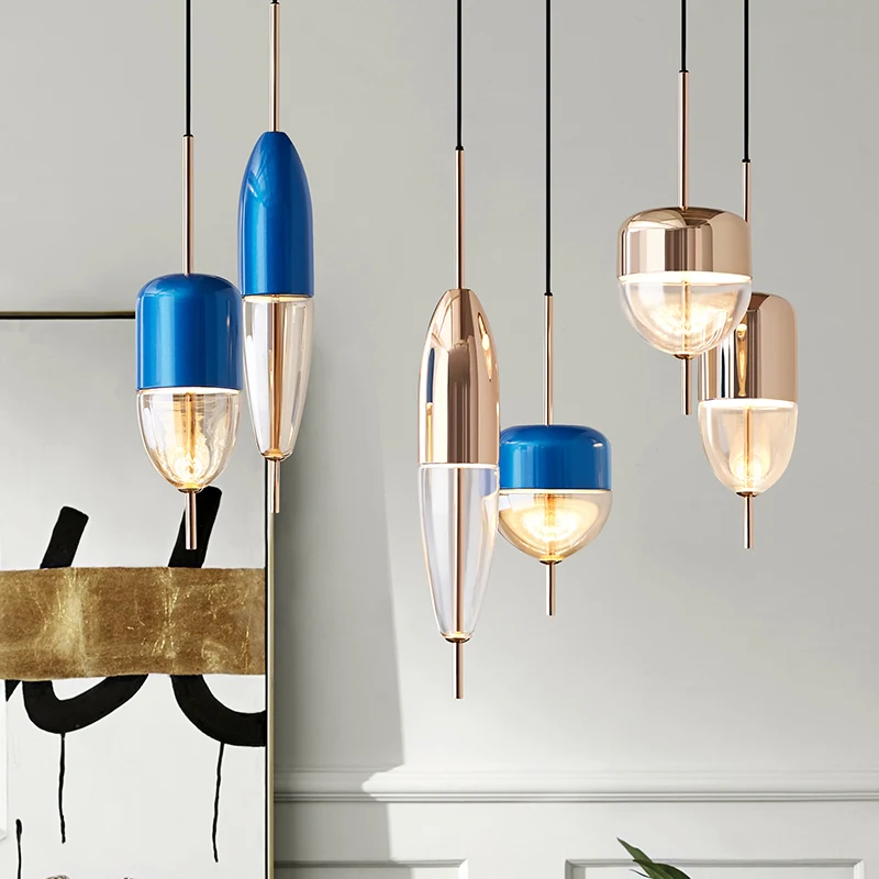 

Nordic Creative Modern Simple Restaurant Pendant Light Livingroom Bedroom Cafe Bar Decoration Lamp With Led Bulbs