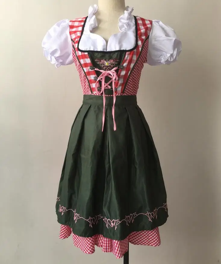 S 6XL лидер продаж традиционный Женский Костюм Dirndl Oktoberfest немецкая девка горничная