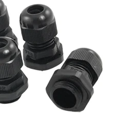 Amico 5 шт PG9 черные пластиковые Водонепроницаемые кабельные сальники разъемы