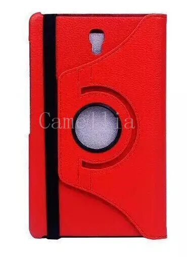 CucKooDo 100 шт./партия для Galaxy Tab S 8,4 '', 360 Вращающийся Смарт-Чехол из искусственной кожи для Samsung Galaxy Tab S 8,4 дюймов SM-700 - Цвет: Red