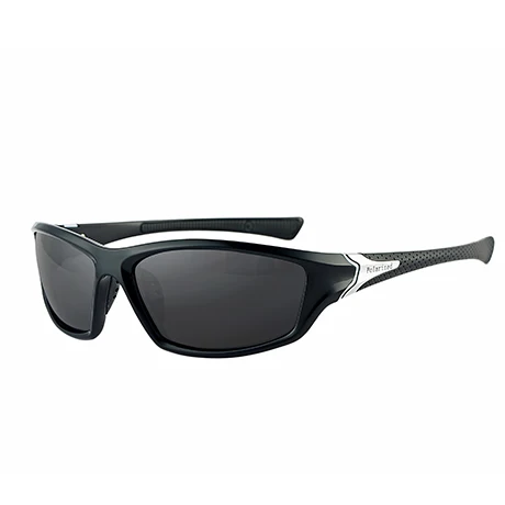 Glitztxunk Новые поляризованные солнцезащитные очки для мужчин и женщин, фирменный дизайн, винтажные мужские квадратные спортивные солнцезащитные очки для мужчин, очки для вождения - Цвет линз: Черный
