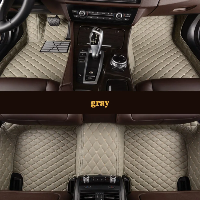 HLFNTF пользовательские автомобильные коврики для Jaguar все модели XE XF XJ F-PACE F-TYPE бренд фирма мягкая автомобильные аксессуары авто коврик - Название цвета: gray