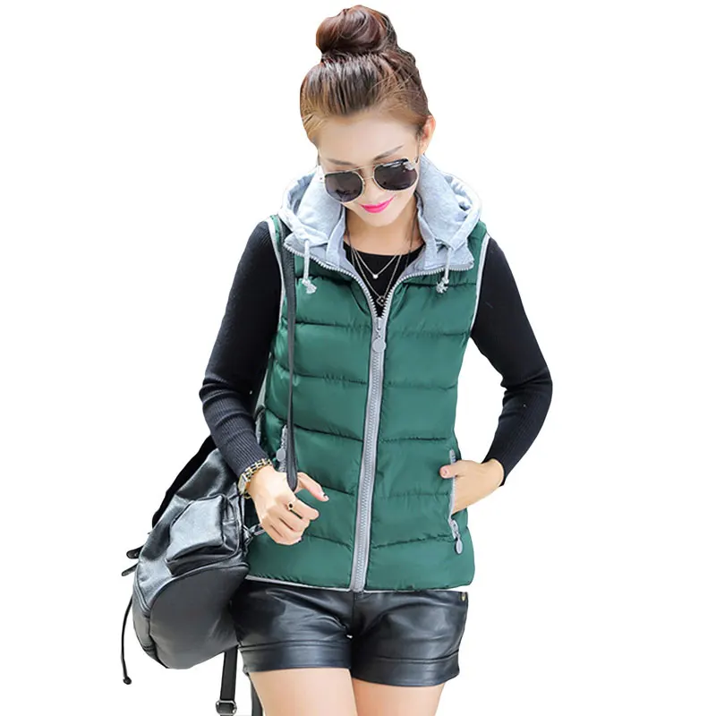 Autumn Winter Vest Women Waistcoat 2017 Female Sleeveless Jacket Black