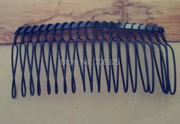 

40 Pcs /lot 39mmx75mm (20teeth) Black Iron Hair Combs