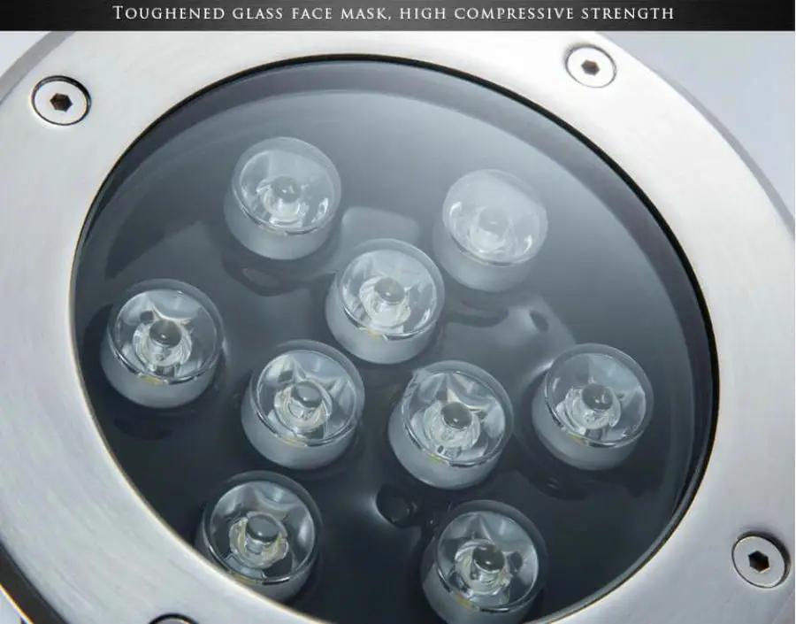 9 Вт 12 Вт LED подземный свет лампы Открытый похоронен встраиваемые торшер Водонепроницаемый IP67 пейзаж освещения лестницы 85- 265 В AC