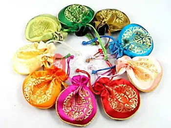 

WHOLESALE10 PCS CHINESE HANDMADE SUN FLOWER JEWELRU pouch PURSE