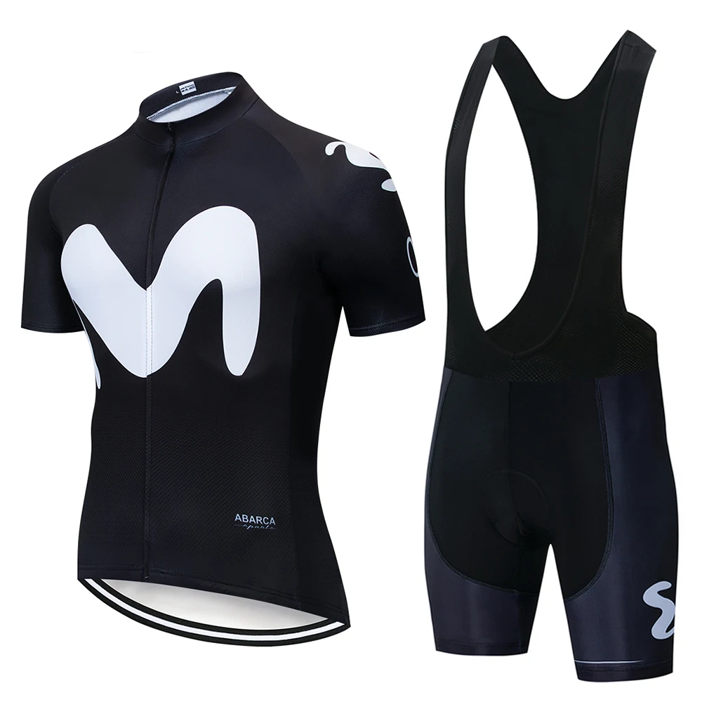 

2019 Movistar Team short-sleeved cycling Jersey suit bib roa ciclismo bicycle suit MTB bike riding