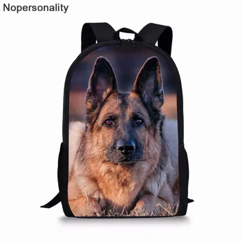 

Nopersonality German Shepherd Schoolbag 3D Dog Print School Bag for Boys Girls Kawaii Primary Elementary Kids Bookbag Mochila