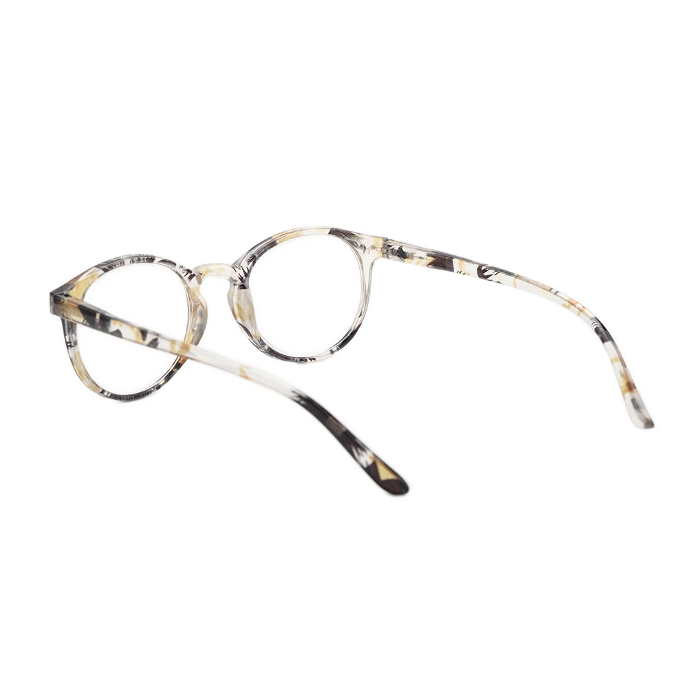 Gudzws модные очки для чтения Пружинные шарниры Классический круглый Пластик ПК Рамка ясно увеличительная линза читателей унисекс Для женщин Для мужчин