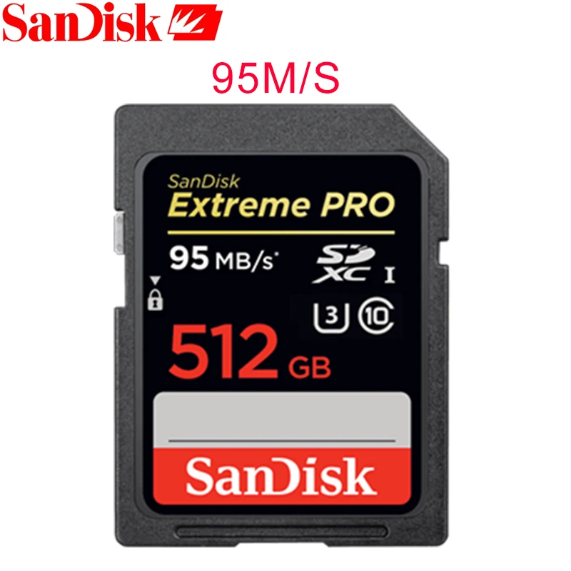 SanDisk Memory Card Extreme Pro SDHC/SDXC SD Card 95MB/s 32GB 64GB 128GB Class10 C10 U3 V30 UHS-I 4K For Camera SDXXG