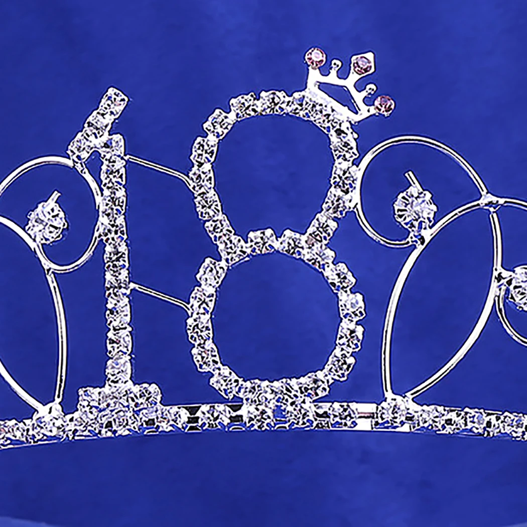 День рождения диадема Bling оголовье Аксессуары Свадебные День рождения принадлежности тиара девушка подарок кристалл головной убор деко