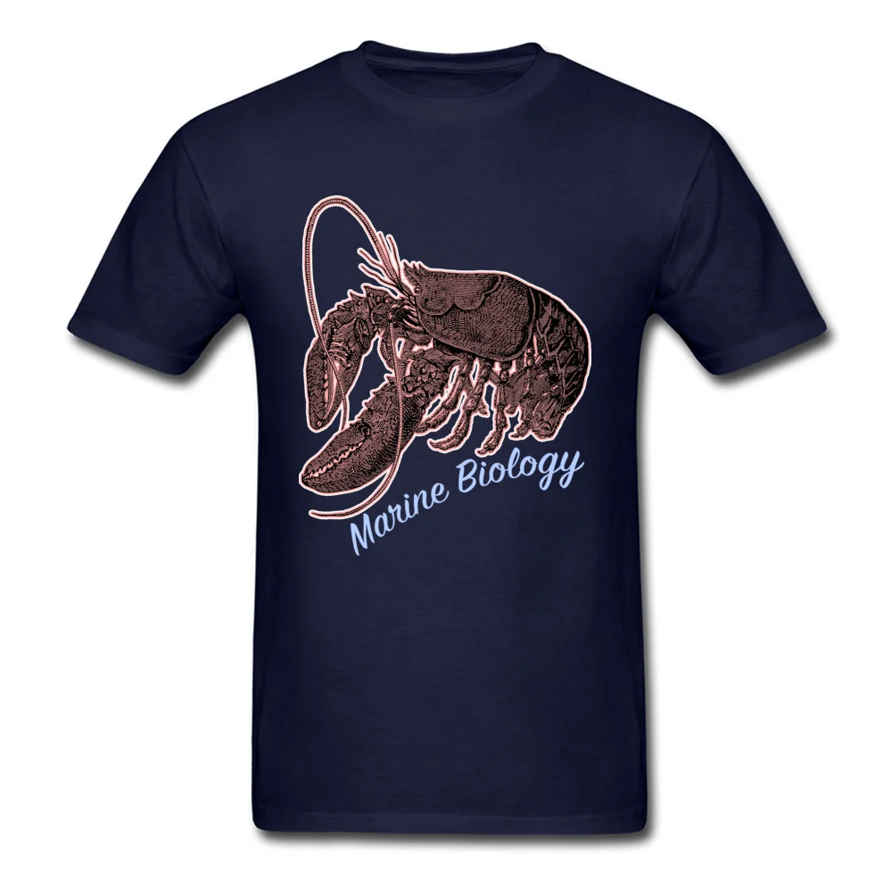  Men Tshirts cosie Hip hop T Shirt Pure Cotton Round Neck Short Sleeve Camisa Sweatshirts Summer/Fall Free Shipping Marine Biology Lobster Illustration Oceanography Marine Li navy