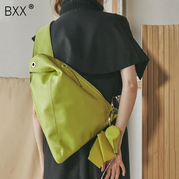 

[BXX] Women's Single Shoulder Crossbody Bag All-match Travel Large Capacity Tote 2020 Fashion PU Leather Portable Bag HG217