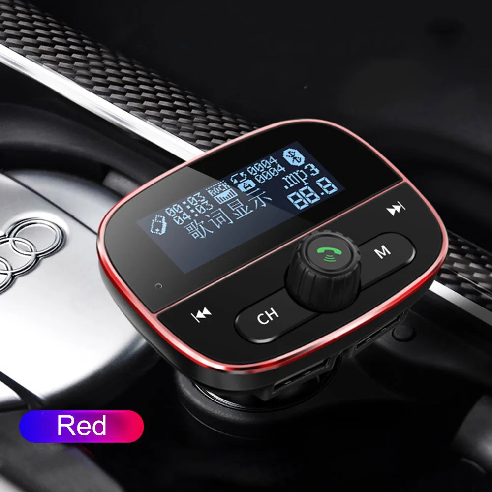 JINSERTA power ON OFF Bluetooth 5,0 fm-передатчик модулятор Handsfree автомобильный комплект AUX U диск TF карта MP3 музыкальный плеер