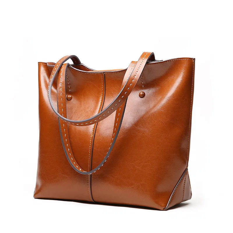 

073018 new hot yesetn women leather handbag female large tote lady simple big bag