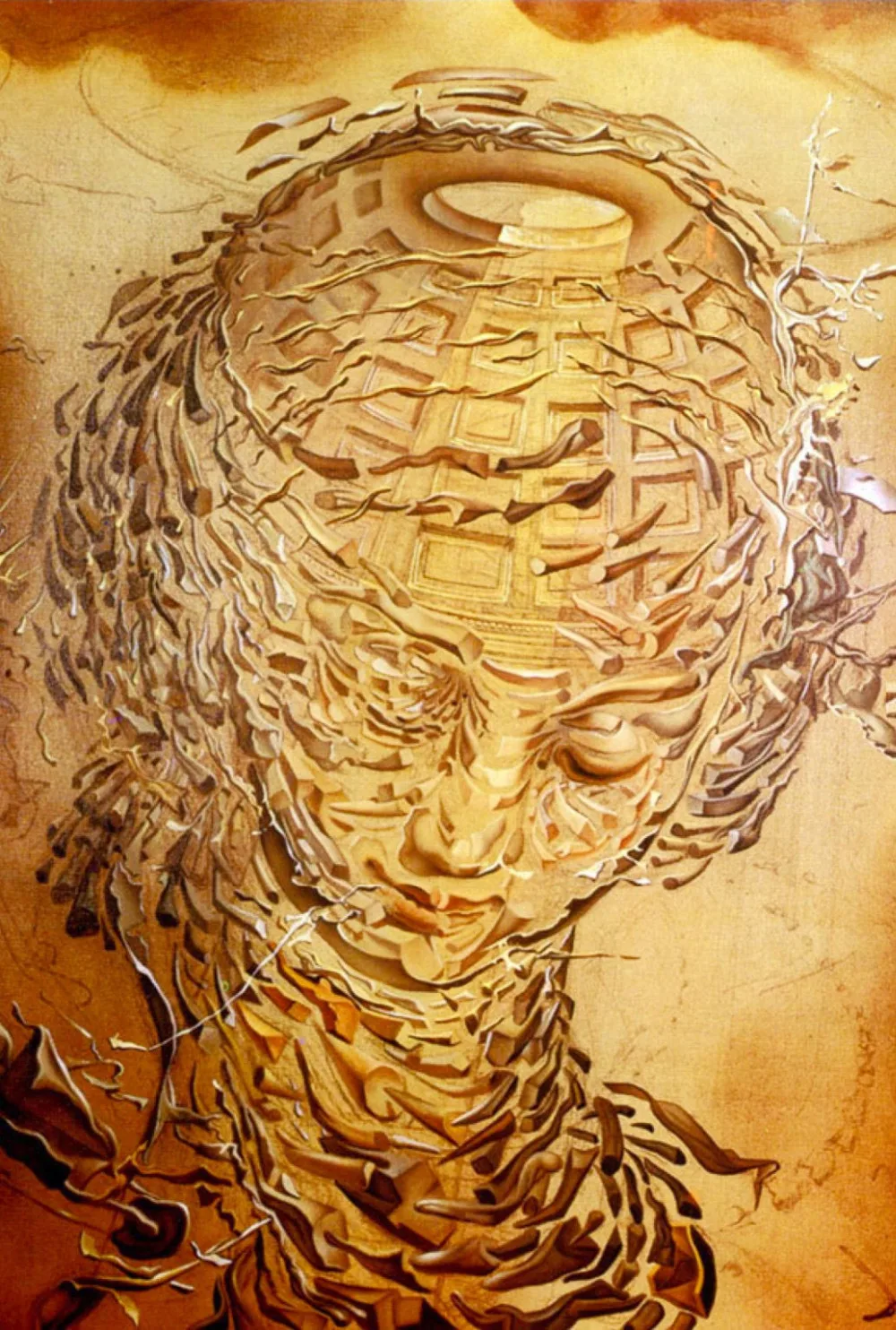 Salvador Dali Head Exploding Art Настенный декор Шелковый Принт плакат | Дом и сад