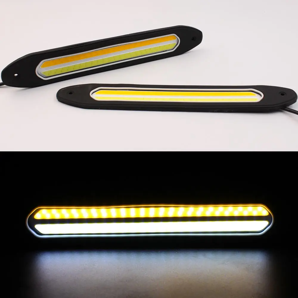 NUEVA luz LED DRL flexible para circulación diurna, impermeable, universal, COB, kit DRL, luz diurna, luz antiniebla, luz diurna para conducción automática, 12 V, 20 W