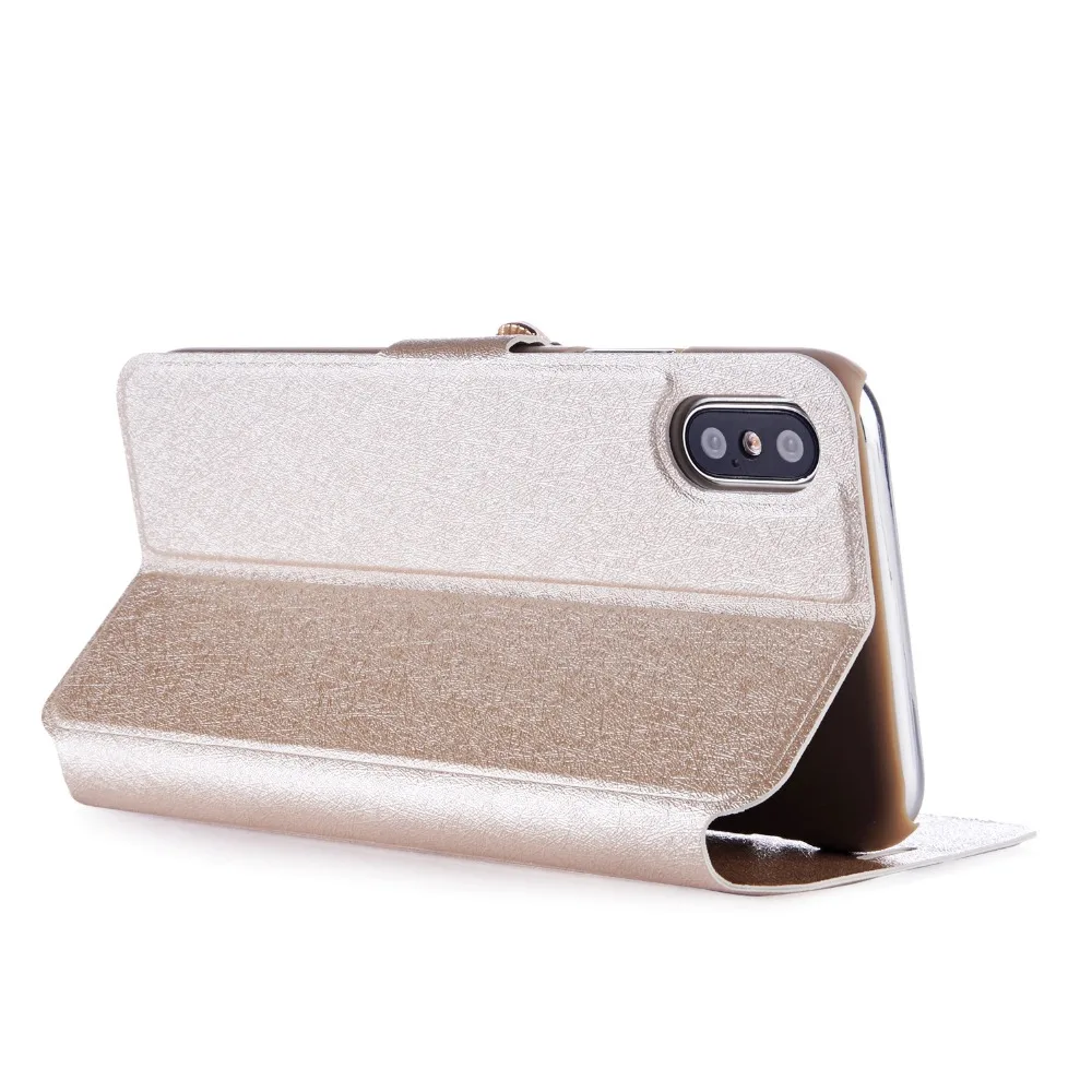 Шелковый кожаный флип-чехол для телефона для iPhone XS Max XR X Роскошный чехол Модный кошелек для карт для iPhone 8 7 6S 6 Plus 5 5S SE 4 4S чехол s