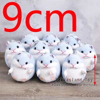 

Cute Lovely Animal Hamster Mini Plush Pendants Kawaii Soft Stuffed Toys Dolls Gifts 10pcs/lot 9cm