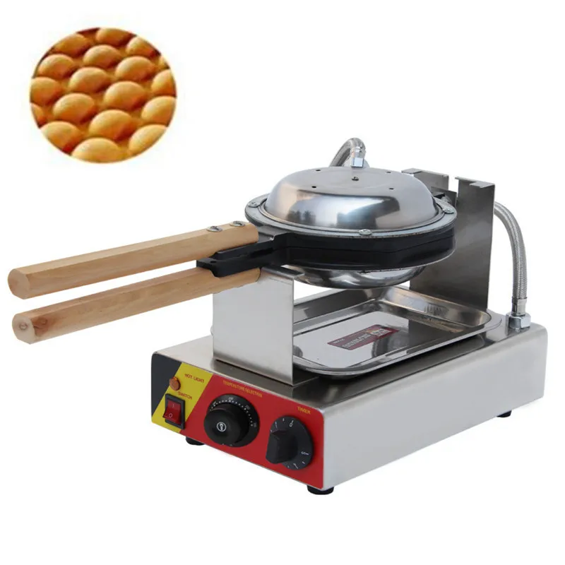 

220V/110V Professional Commercial Electric Chinese Hong Kong Eggettes Puff Waffle Iron Maker Machine Bubble Egg Cake Oven
