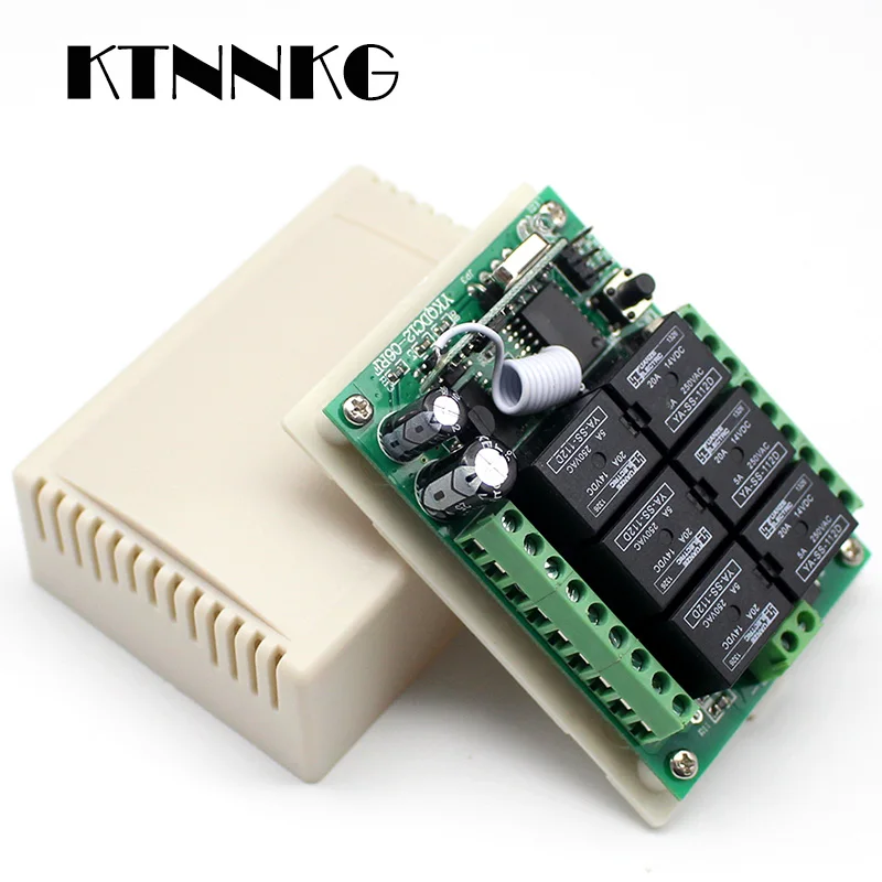 24V 1-CH Relay Switch 433M Module 2-Button 15-1000m Controller Learning Type
