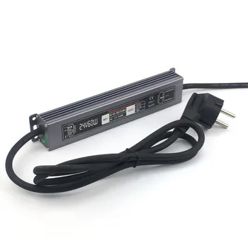 

LED power supply 24v60W European standard line waterproof power plug line waterproof switch power supply power